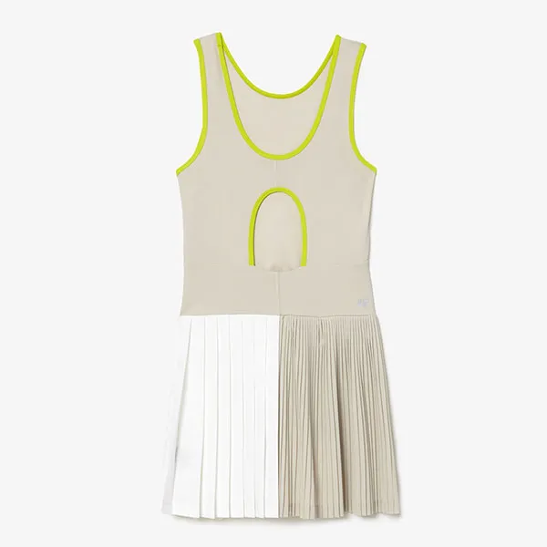 Váy Tennis Nữ Lacoste Women's Ultra Dry Tennis Dress With Removable Liner EF7451 51 IEB Màu Xám Trắng Size 38