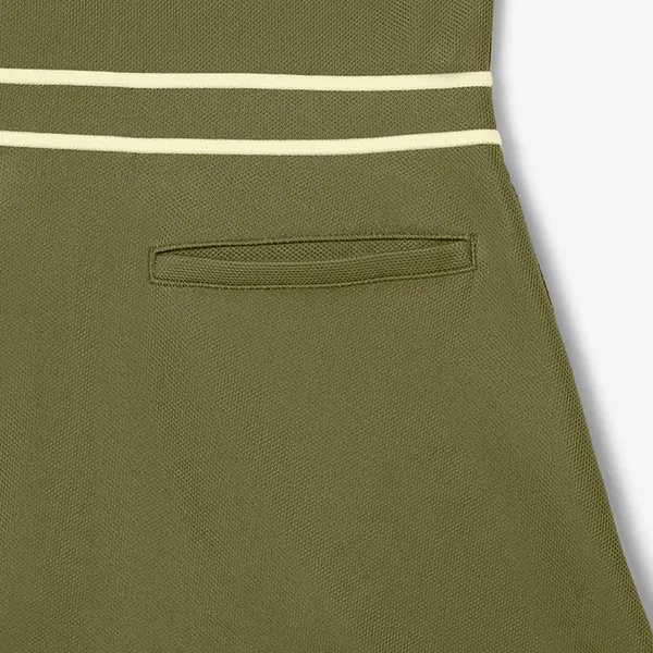 Váy Thể Thao Nữ Lacoste Women's Ultra Dry Heritage Trim Golf Dress EF8581 51 6N7 Màu Xanh Rêu Size 36