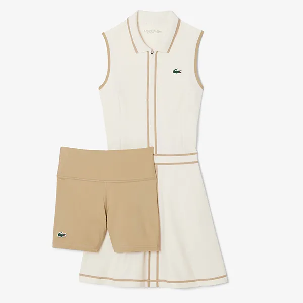 Váy Thể Thao Nữ Lacoste Women's Ultra Dry Heritage Trim Golf Dress EF8581 51 6YW Màu Trắng Size 34
