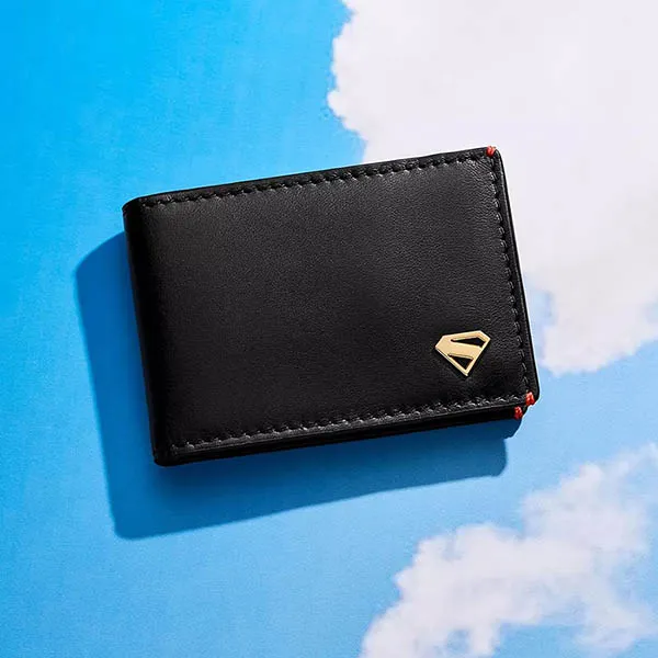 Ví Da Nam Fossil Superman x Fossil Derrick Money Clip Bifold ML4706001 Màu Đen