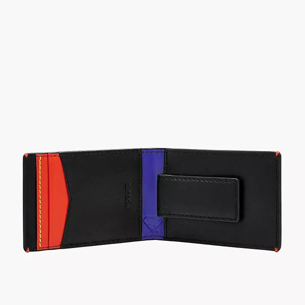 Ví Da Nam Fossil Superman x Fossil Derrick Money Clip Bifold ML4706001 Màu Đen