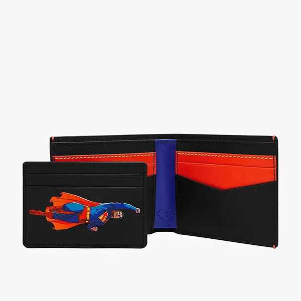 Ví Da Nam Fossil Superman x Fossil Derrick Sliding 2-in-1 Wallet ML4705001 Màu Đen