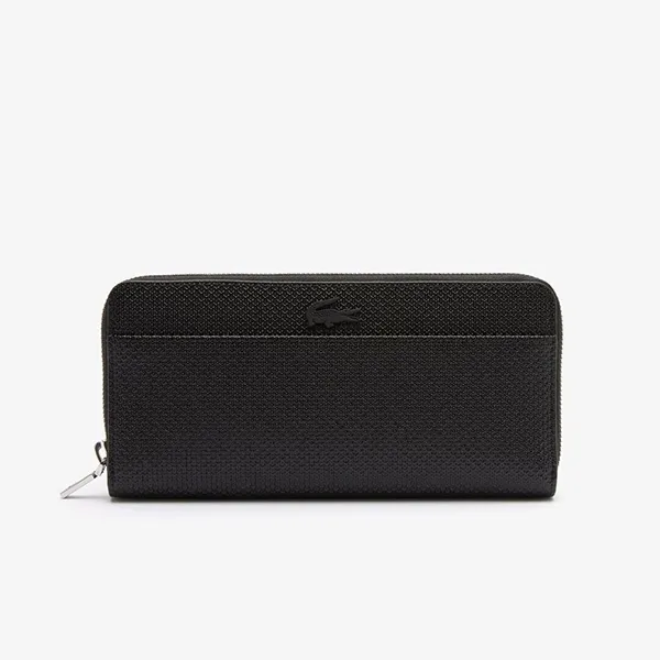 Ví Lacoste Chantaco Piqué Wallet Large NF3885KL-000 Màu Đen
