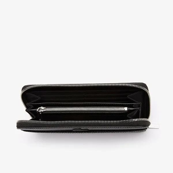 Ví Lacoste Chantaco Piqué Wallet Large NF3885KL-000 Màu Đen
