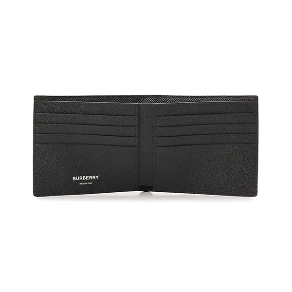 Ví Nam Burberry Icon Stripe Print Bicycle 8033072 Wallet Black Màu Đen