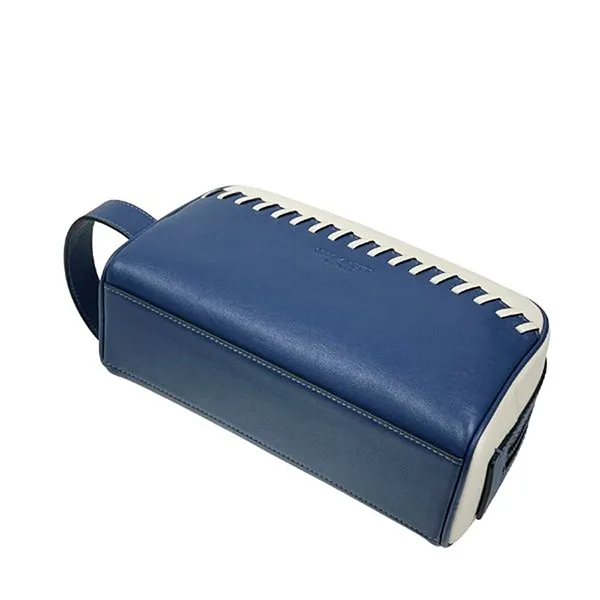 Ví Nam Coach Small Travel Kit With Whipstitch CAX53 Màu Xanh Blue