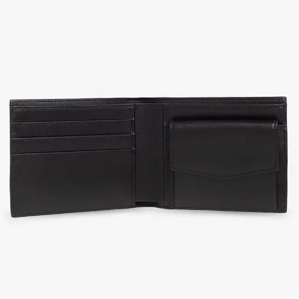 Ví Nam Dolce & Gabbana D&G Black Metal Logo Wallet Màu Đen
