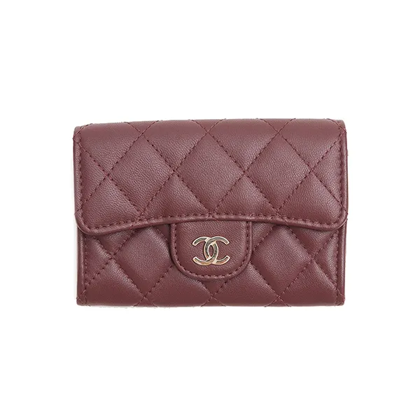 Ví Nữ Chanel O-Porte Cartes Màu Đỏ