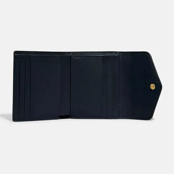 Ví Nữ Coach Wyn Small Wallet With Cherry Print Blue/Red Màu Xanh - Đỏ