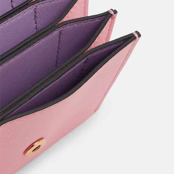 Ví Nữ Versace La Medusa Card Wallet Màu Hồng
