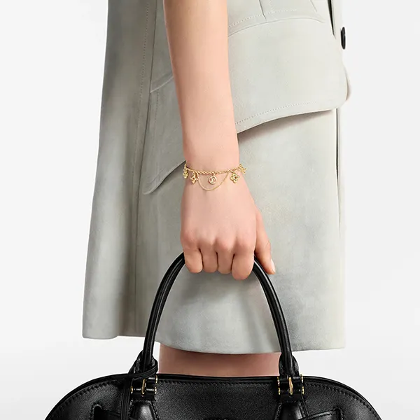 Vòng Đeo Tay Nữ Louis Vuitton LV Blooming Bracelet M1485A Màu Vàng Gold