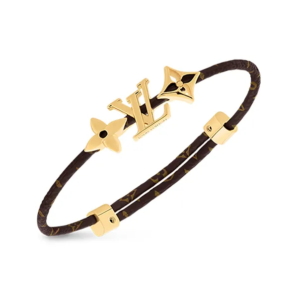 Vòng Đeo Tay Nữ Louis Vuitton LV Iconic M8807Z Màu Nâu Vàng