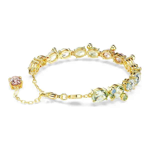Vòng Đeo Tay Nữ Swarovski Gema Tennis Bracelet Mixed Cuts, Multicolored, Gold-Tone Plated 5705808 Phối Màu