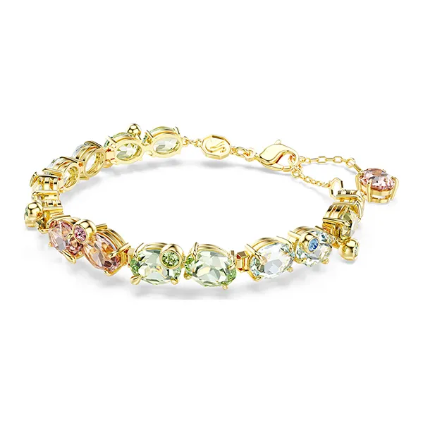 Vòng Đeo Tay Nữ Swarovski Gema Tennis Bracelet Mixed Cuts, Multicolored, Gold-Tone Plated 5705808 Phối Màu