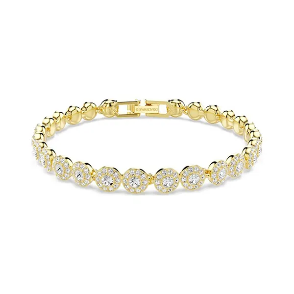 Vòng Đeo Tay Nữ Swarovski Una Angelic Round Cut White Gold Tone Plated Màu Vàng/ Trắng