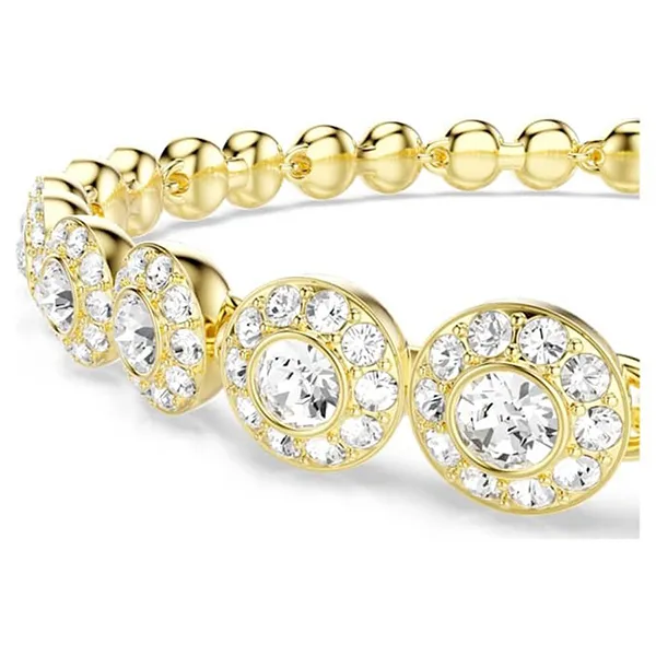 Vòng Đeo Tay Nữ Swarovski Una Angelic Round Cut White Gold Tone Plated Màu Vàng/ Trắng