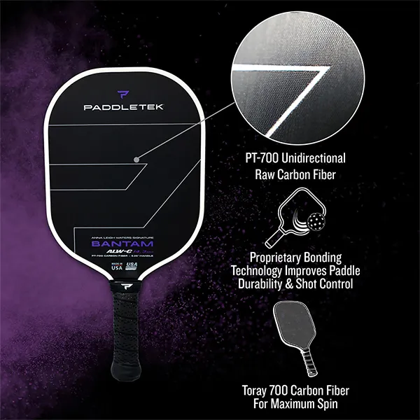 Vợt Pickleball Paddletek Bantam ALW-C 14.3 Màu Đen Tím