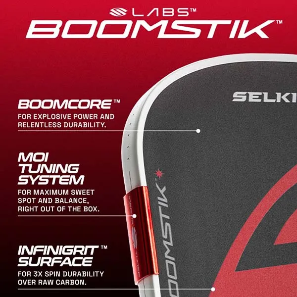 Vợt Pickleball Selkirk LABS Project Boomstik Elongated Màu Đen