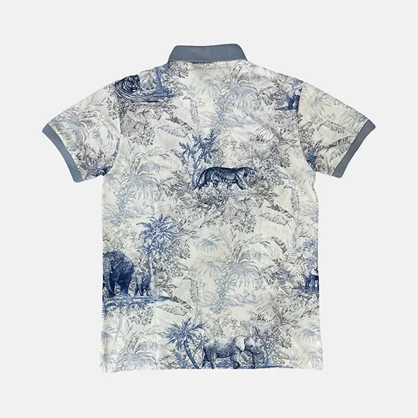 Áo Áo Polo Nam Etro MRMD AK590 X0883 Màu Trắng Họa Tiết Sơn Lâm Size S