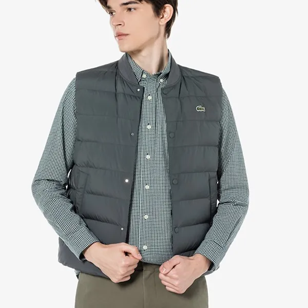 Áo Khoác Gile Nam Lacoste Sport BH982E-53N Màu Xám