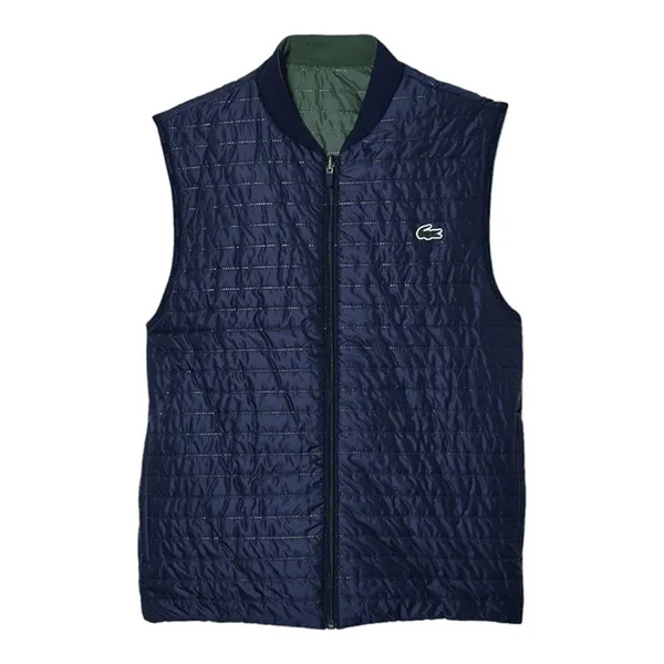 Áo Khoác Gile Nam Lacoste Sport Padded And Reversible Golf Vest BH9266 Màu Xanh Green (Mặc Hai Mặt)