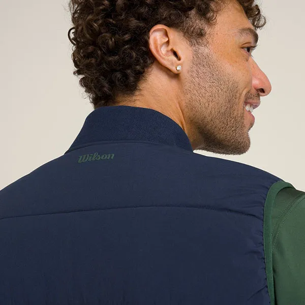 Áo Khoác Gile Nam Wilson Clubhouse Insulated Vest WM00398NVD Màu Xanh Size S (Form Âu)