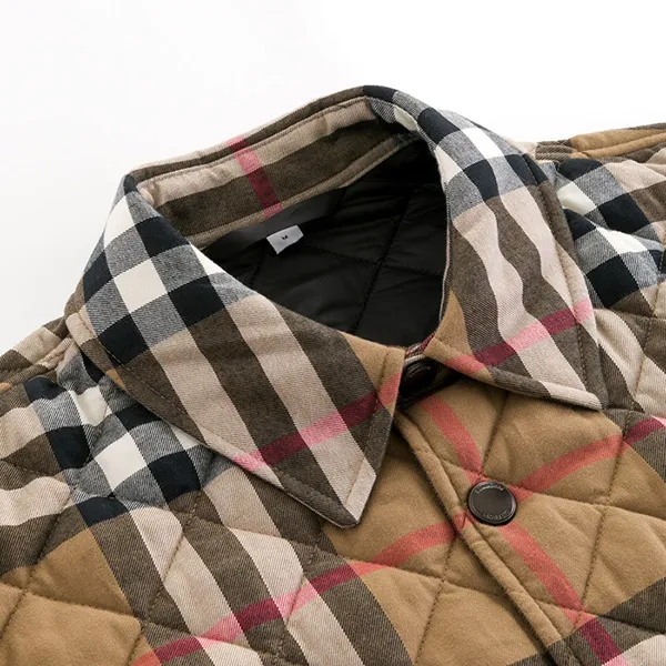 Áo Khoác Nam Burberry Vân Chám Taupe Brown SP148534 Màu Nâu Size XS