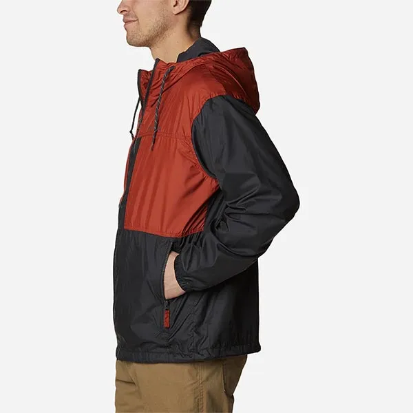 Áo Khoác Nam Columbia Flash Challenger Lined Windbreaker Màu Đen - Đỏ Size XL