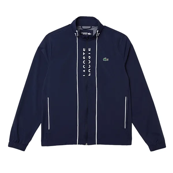 Áo Khoác Nam Lacoste Men’s Sport Contrast Accents Light Zip Golf Windbreaker BH0829 51 525 Màu Xanh Navy Size 48