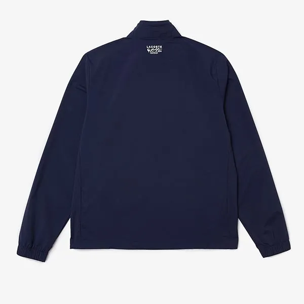 Áo Khoác Nam Lacoste Men’s Sport Contrast Accents Light Zip Golf Windbreaker BH0829 51 525 Màu Xanh Navy Size 48