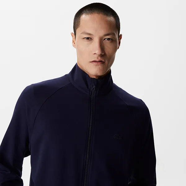 Áo Khoác Nam Lacoste Men's Sweatshirt SH0260 60L Màu Xanh Navy Size 3