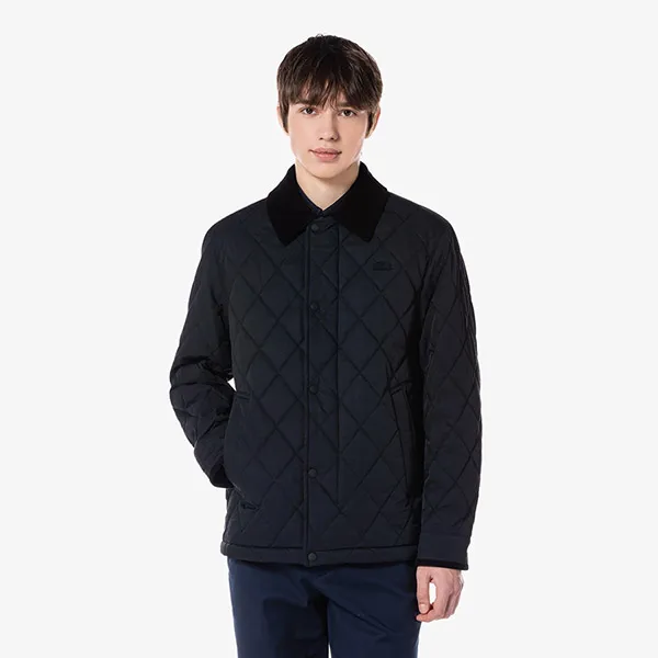 Áo Khoác Nam Lacoste Quilted Jacket BH670E HDE Màu Xanh Navy Size 48