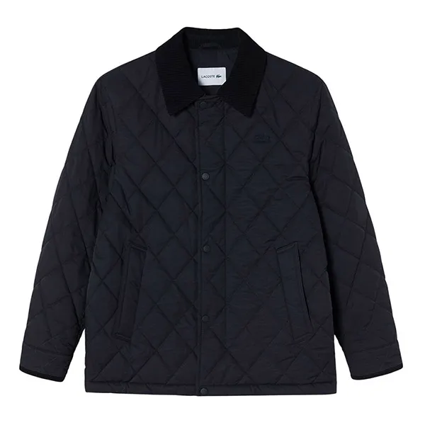 Áo Khoác Nam Lacoste Quilted Jacket BH670E HDE Màu Xanh Navy Size 48