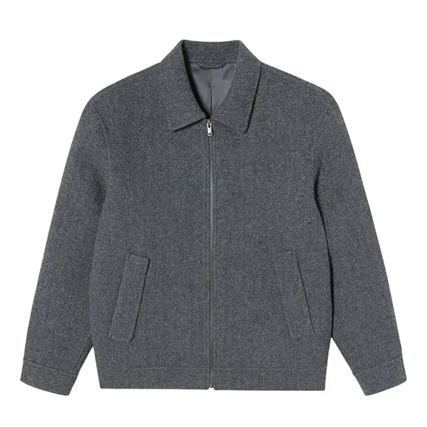 Áo Khoác Nam Lacoste Wool Trucker Jacket BH602E 050 Màu Xám Size 3