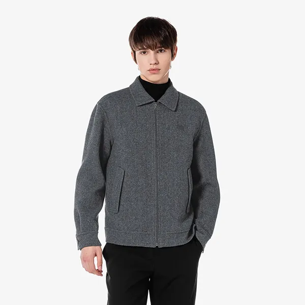 Áo Khoác Nam Lacoste Wool Trucker Jacket BH602E 050 Màu Xám Size 3