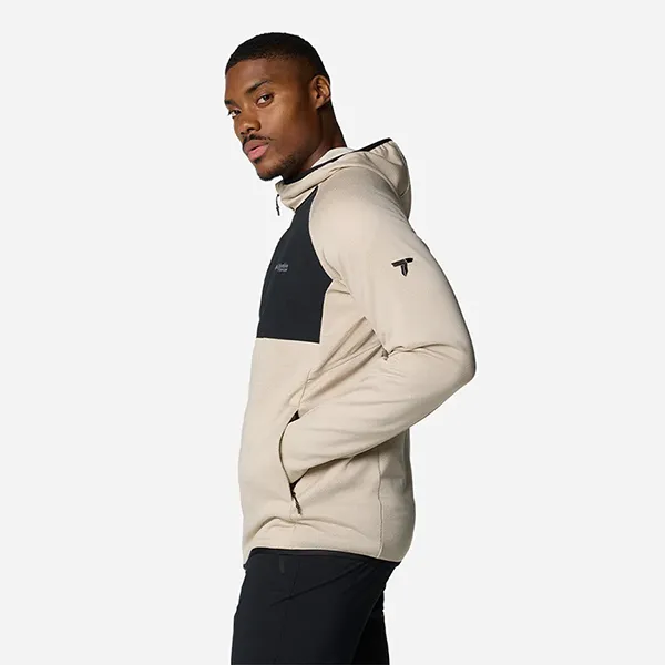 Áo Khoác Nỉ Nam Columbia Men's Triple Canyon Grid Fleece Hooded Fz Ii Jacket 2094972278 Màu Beige Size L