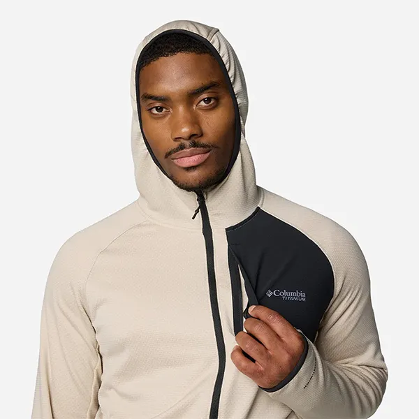 Áo Khoác Nỉ Nam Columbia Men's Triple Canyon Grid Fleece Hooded Fz Ii Jacket 2094972278 Màu Beige Size L