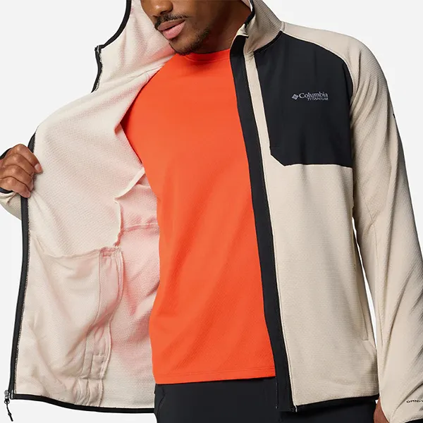 Áo Khoác Nỉ Nam Columbia Men's Triple Canyon Grid Fleece Hooded Fz Ii Jacket 2094972278 Màu Beige Size L