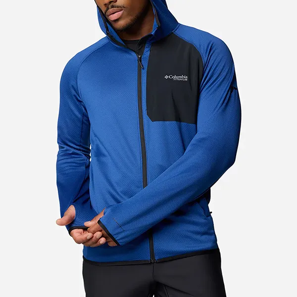 Áo Khoác Nỉ Nam Columbia Men's Triple Canyon Grid Fleece Hooded Fz Ii Jacket 2094972433 Màu Xanh Dương Size XL