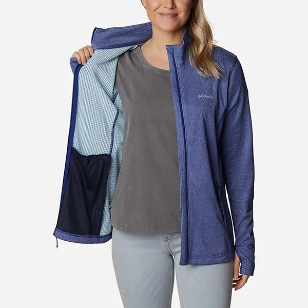 Áo Khoác Nữ Columbia W Park View™ Grid Fleece Full Zip 1959712432 Màu Xanh Blue Size L