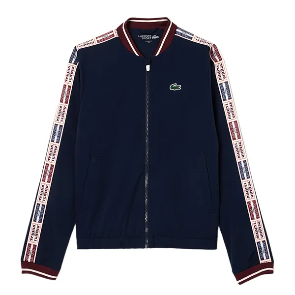 Áo Khoác Nữ Lacoste Recycled Fiber Stretch Ultra-Dry Tennis Jacket BF1026 156 Màu Xanh Navy Size 36
