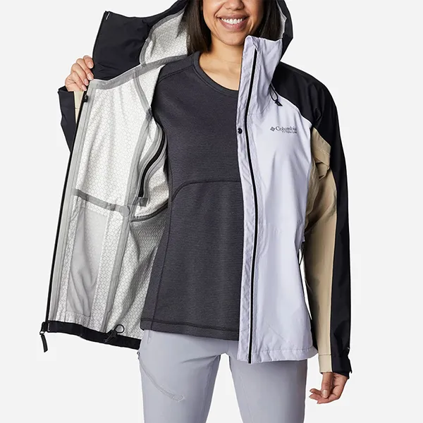 Áo Khoác Thể Thao Nữ Columbia Mazama Trail Shell 2035002569 Màu Trắng Đen Size XS