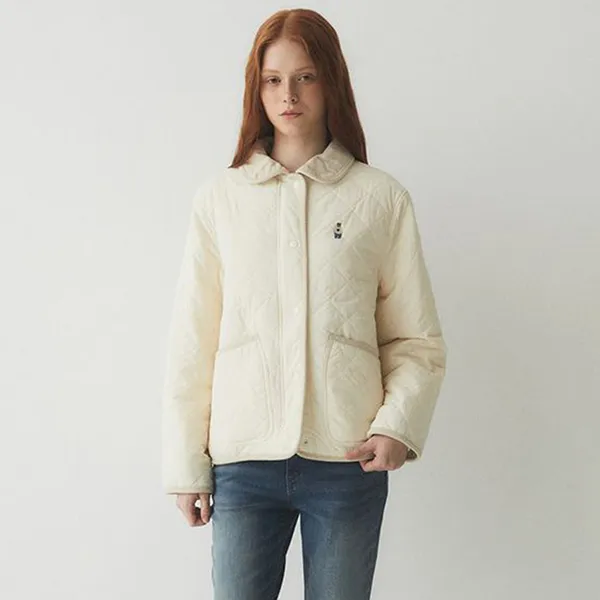 Áo Khoác Nữ WHOAU Steve Quilting Jacket WHJJF1113F Màu Kem Size S