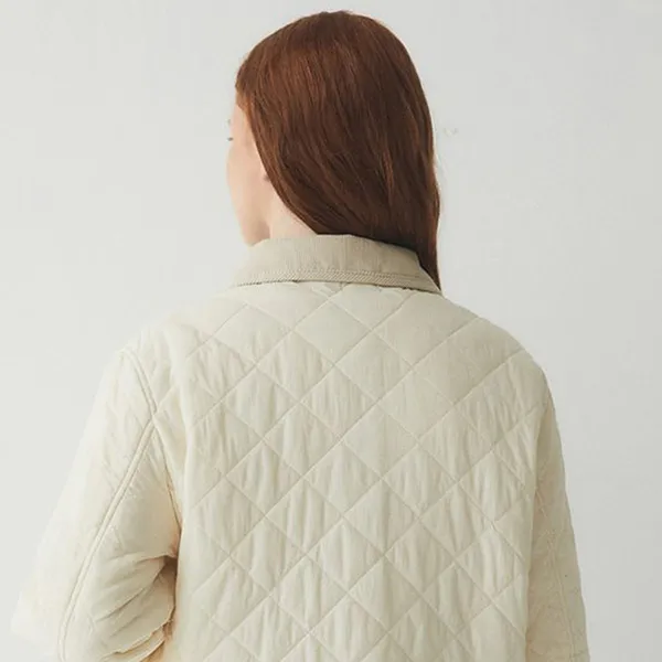 Áo Khoác Nữ WHOAU Steve Quilting Jacket WHJJF1113F Màu Kem Size S