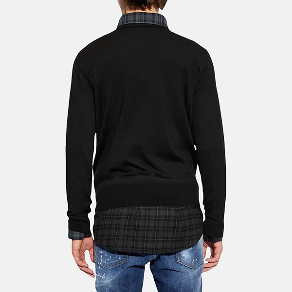 Áo Len DSquared2 D2 S74HA1528 D13086 900 Màu Đen Size S