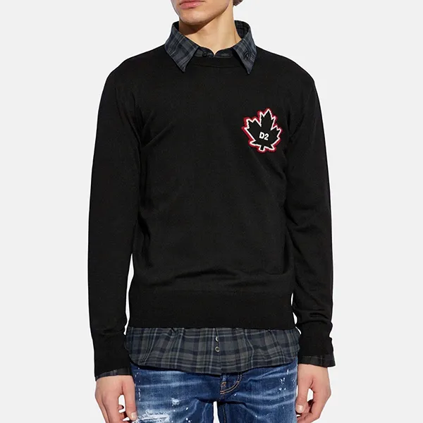 Áo Len DSquared2 D2 S74HA1528 D13086 900 Màu Đen Size S