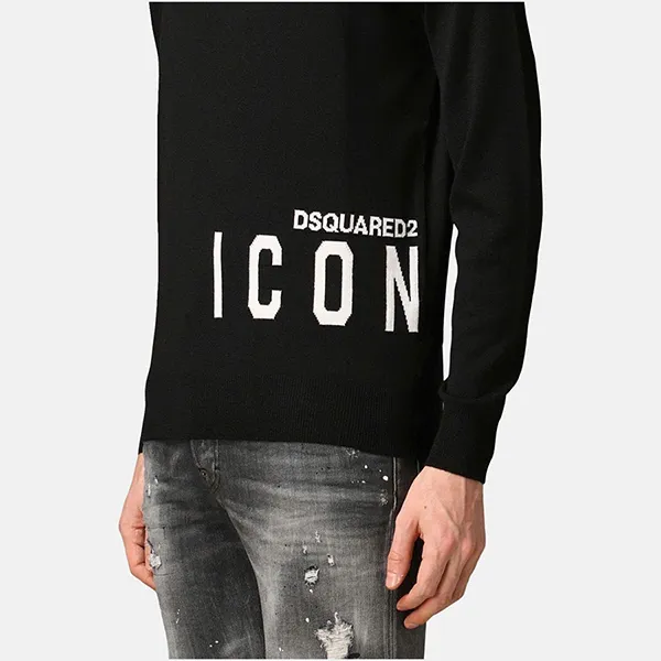 Áo Len DSquared2 S79HA0003 S17435 961 Màu Đen Size S