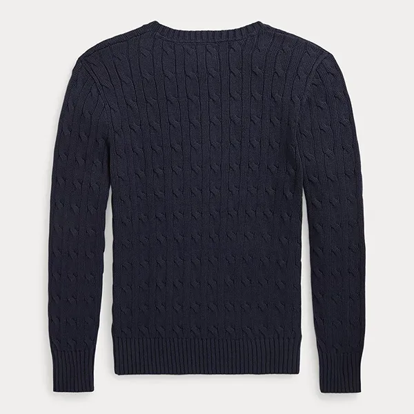 Áo Len Ralph Lauren Cable-Knit Cotton Jumper Kid Màu Xanh Navy Size XL