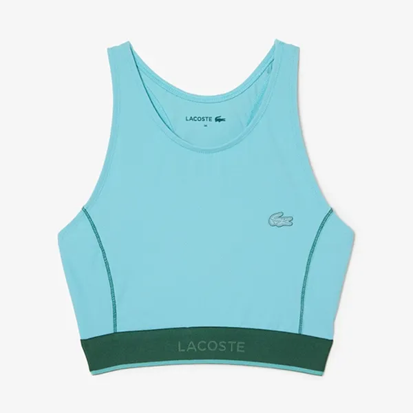 Áo Ngực Thể Thao Nữ Lacoste Technical Jersey Swim Top Green Swimwear MF5368-BVG Màu Xanh Size 36