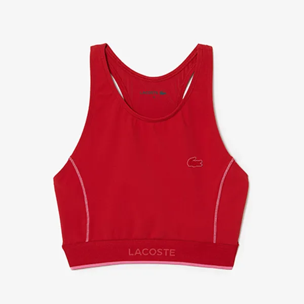 Áo Ngực Thể Thao Nữ Lacoste Technical Jersey Swim Top MF5368-6H5 Màu Đỏ Size 34